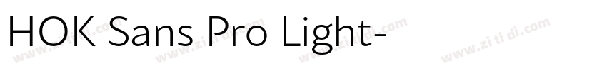 HOK Sans Pro Light字体转换